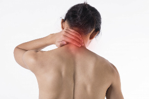 Nackenschmerzen mit zervikaler Osteochondrose. 